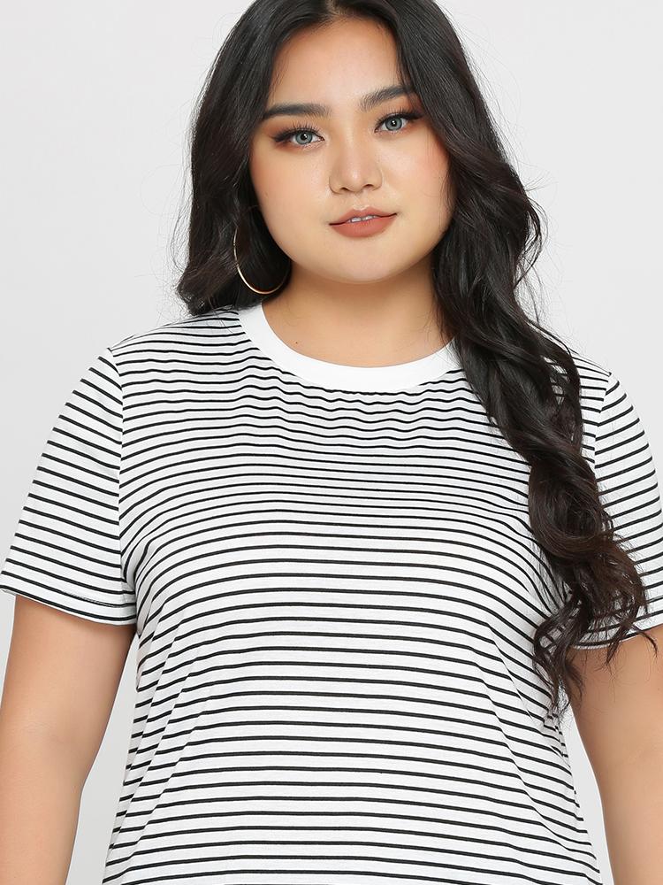 Striped Round Neck T-shirt