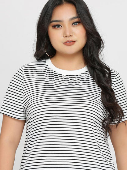 Striped Round Neck T-shirt