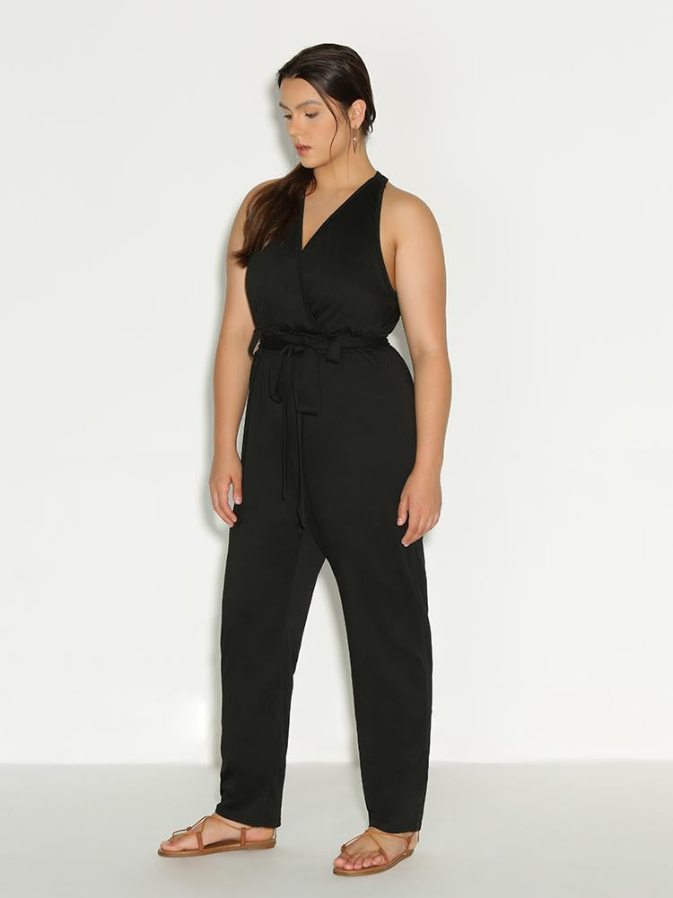 Knot Keyhole Back Jumpsuit