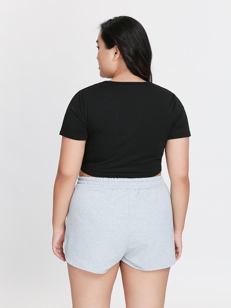 Irregular Neck Crop Top