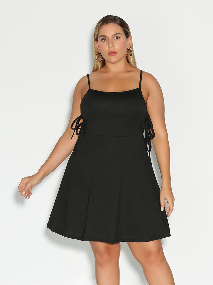 Knotted Ruffle Hem Dress