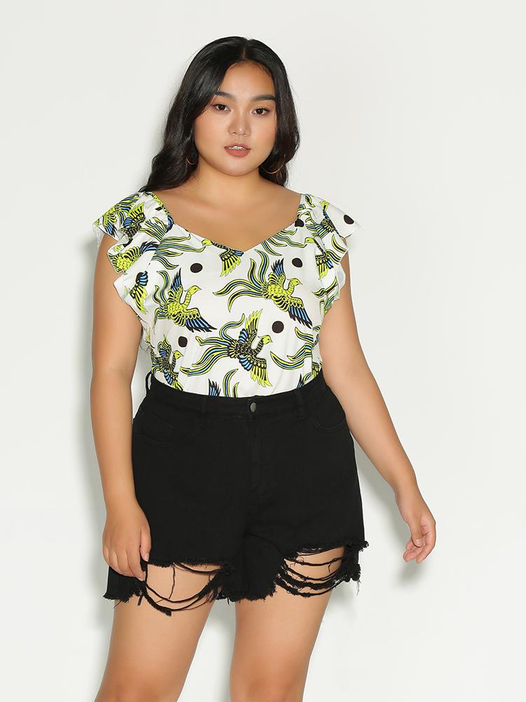 Bird Print Top