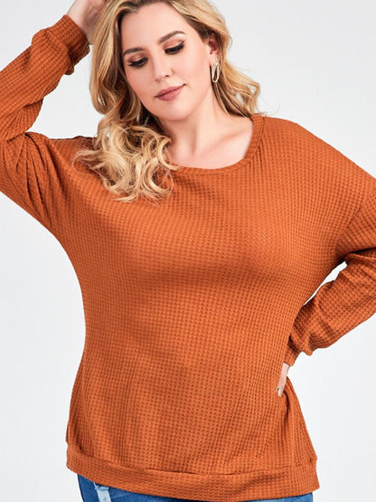 Waffle Solid Color T-shirts