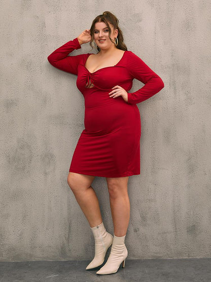 Sexy Front Knot Bodycon Dress