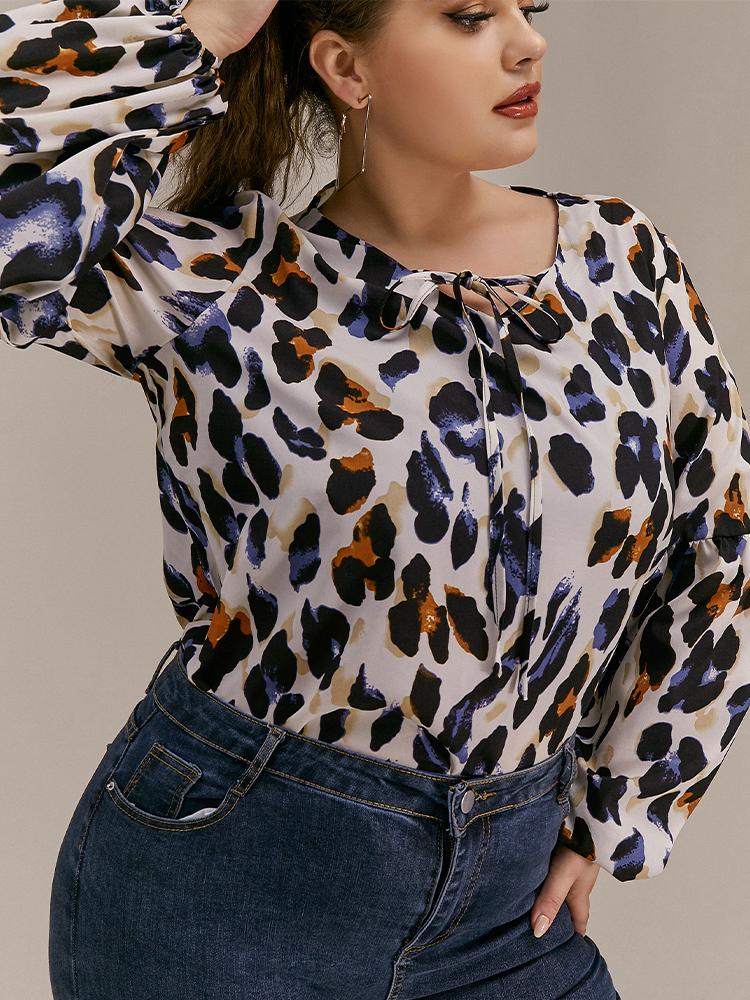 Leopard Knotted Blouse