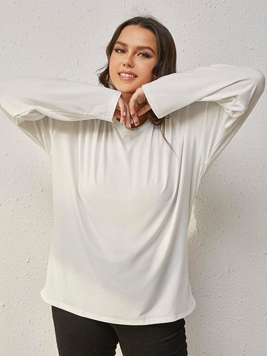 Basic Solid Long-sleeved T-shirt
