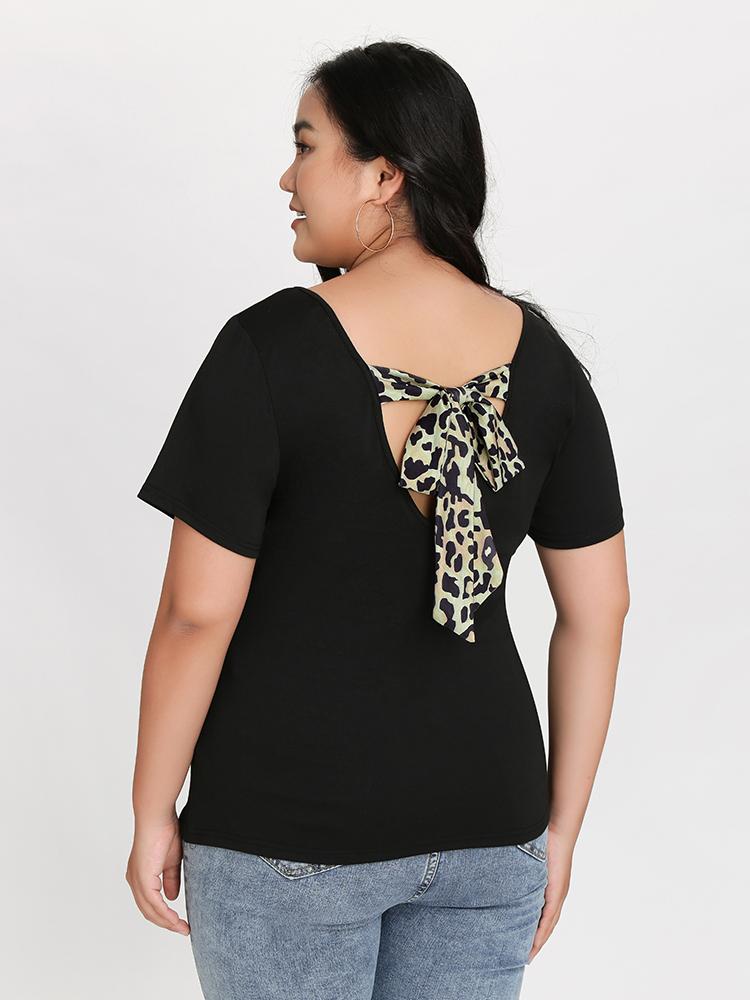 Leopard Tie Back T-Shirt