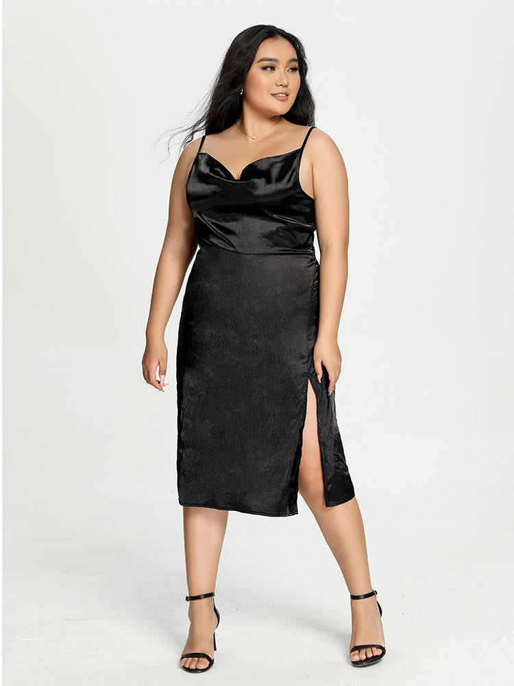 Satin Cami Midi Dress