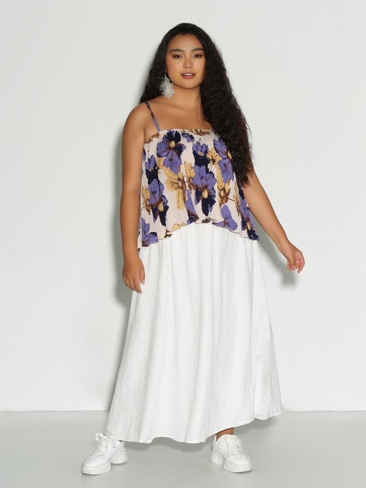 Floral Ruffle Crop Top