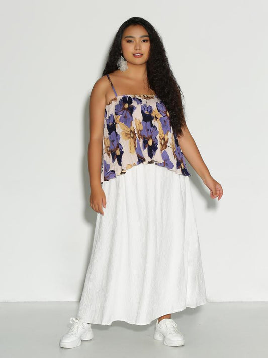 Floral Ruffle Crop Top