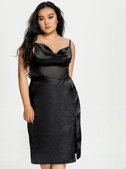 Satin Cami Midi Dress