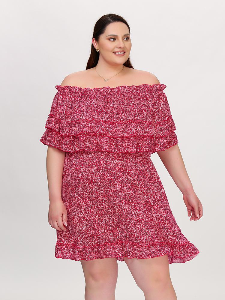 Bardot Frill Trim Dress