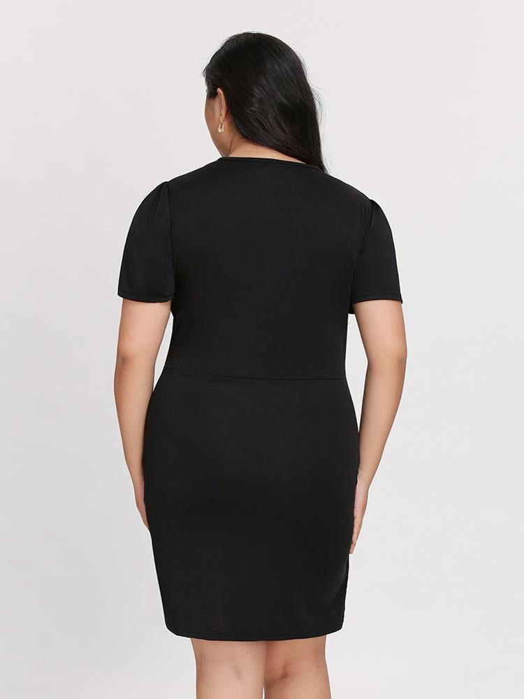 Cut Out Pleated Dress