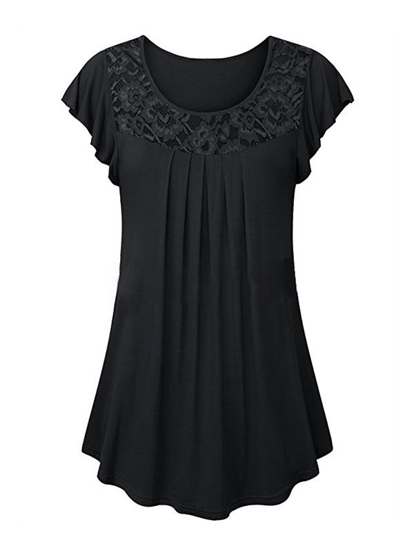 Round-neck Lace Dress