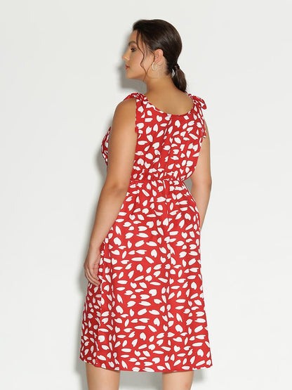 Ditsy Knot Shoulder Dress