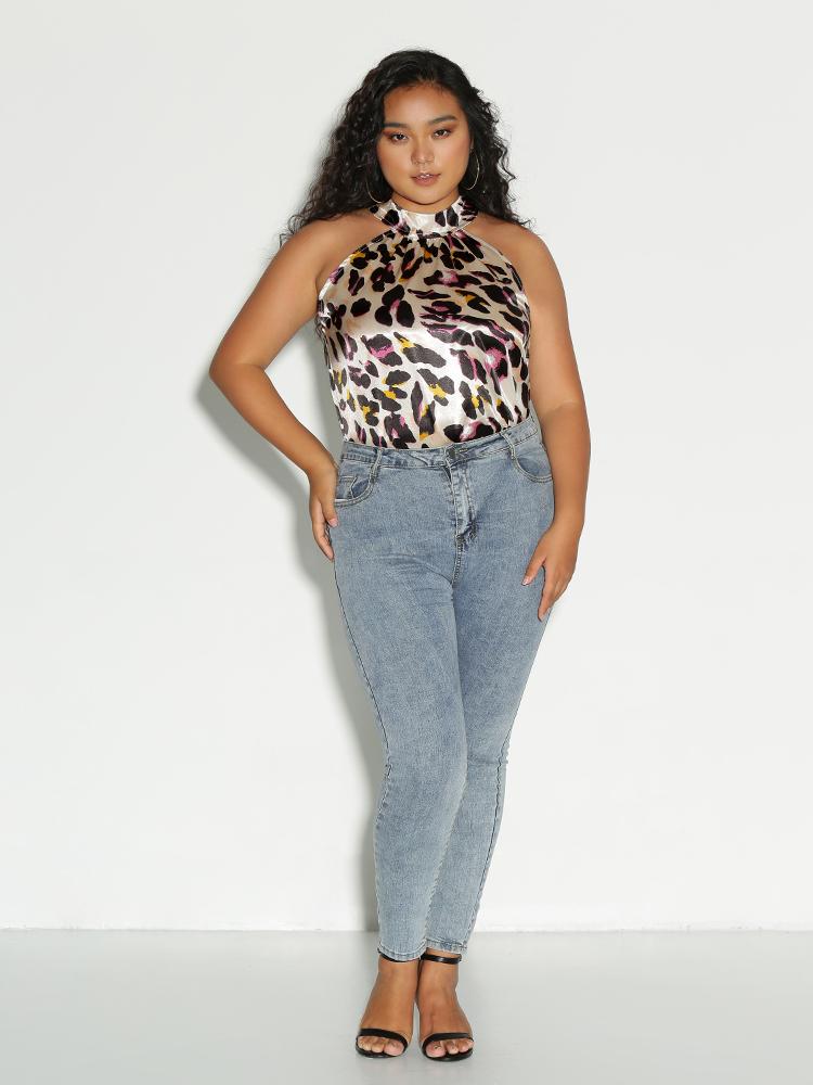 Leopard Print Sleeveless Top