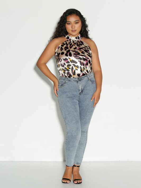 Leopard Print Sleeveless Top