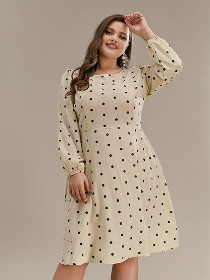 Polka Dot Long Sleeve Dress