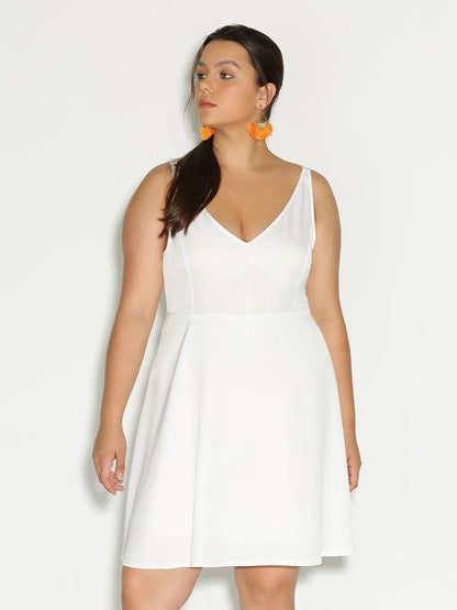 Ruffle Hem Backless Dress