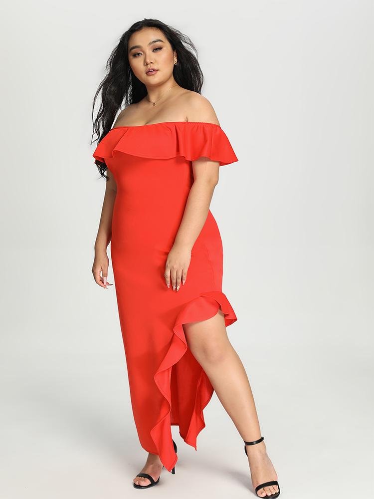 Off Shoulder Cape Dress