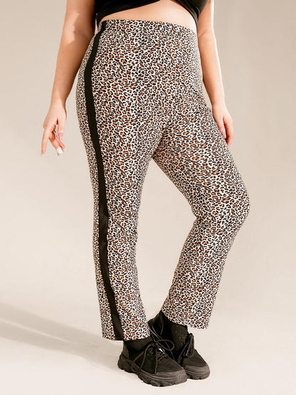 Black Striped Leopard Pants