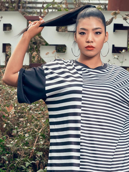 Stripe Patchwork T-shirt