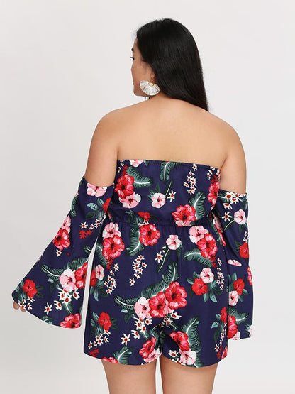 Floral Bell Sleeve Romper