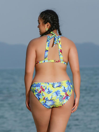 Floral Cut Out Bikini