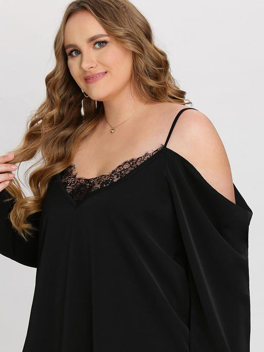 Lace Neckline Cami Dress