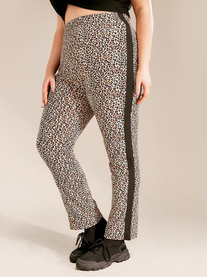 Black Striped Leopard Pants