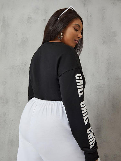 Chill Printed Round Neck Sweatshirt