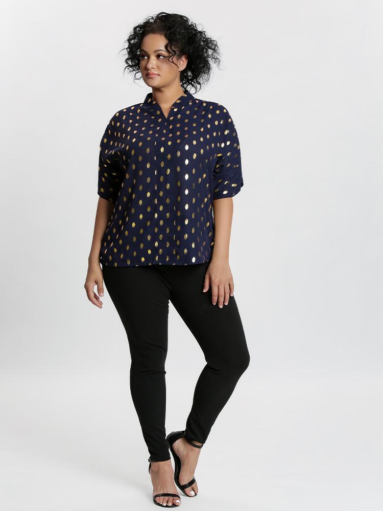 Gilding Ruched Sleeve Blouse