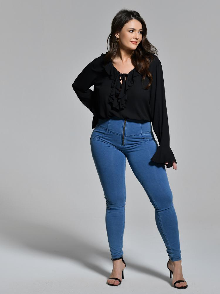 Hollow Out Chiffon Blouse