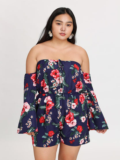 Floral Bell Sleeve Romper