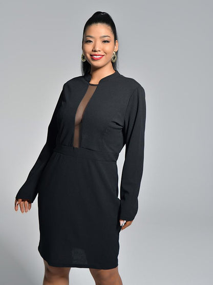 Solid Color Cut Out Dress