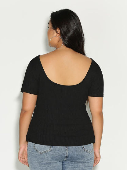 Bow Tie Backless T-Shirt
