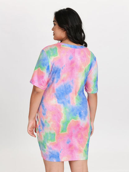 Twist Hem Tie Dye Dress