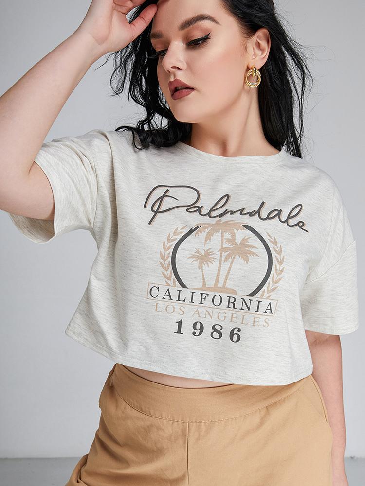 California 1986 Printed Crop T-shirt