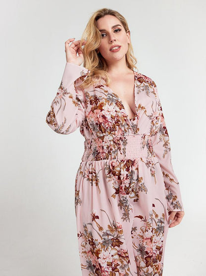 V-neck Floral Dress