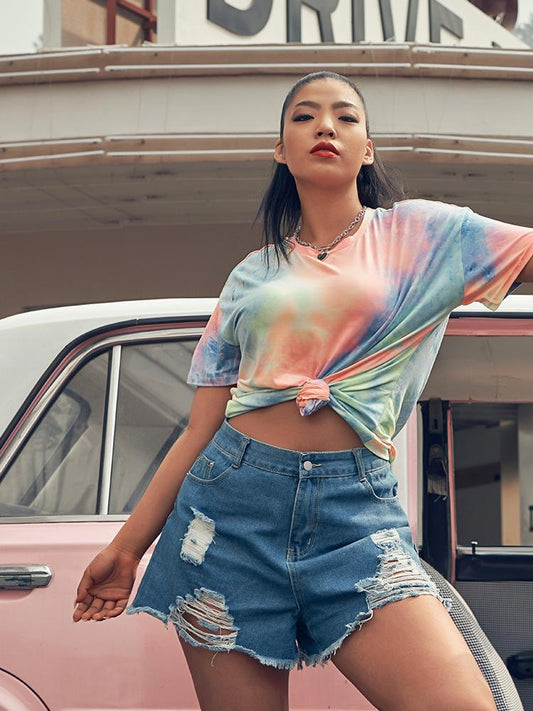 Tie Dye Knotted T-shirt