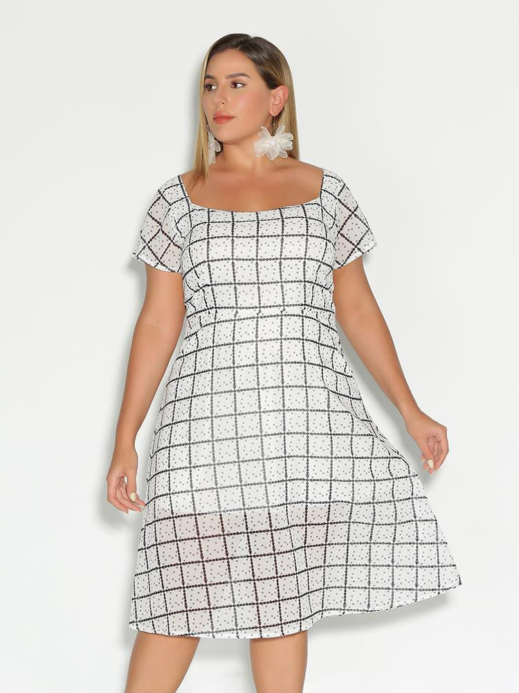 Blocked Short Sleeve Dress