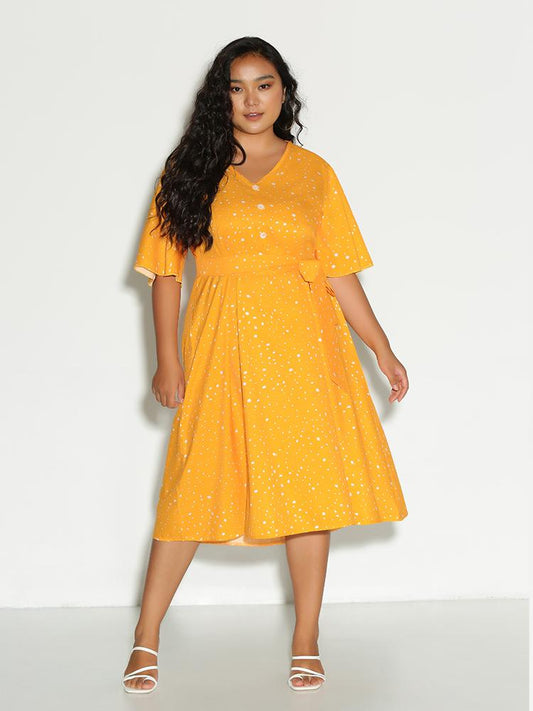 Polka Dot Button Dress