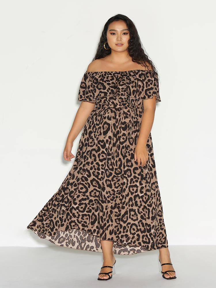 Leopard Waist Knotted Dress