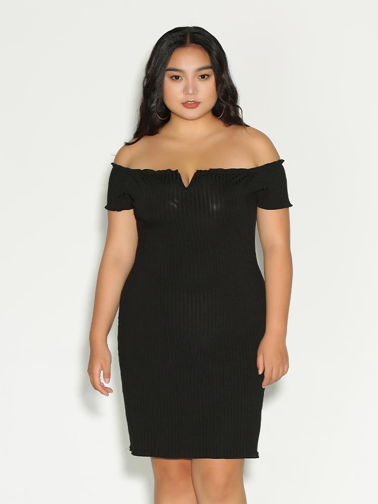 Off Shoulder Wave Dress
