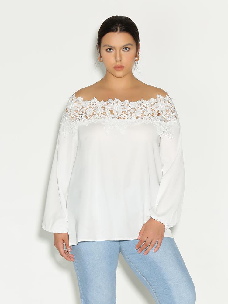 Lace Off Shoulder Blouse
