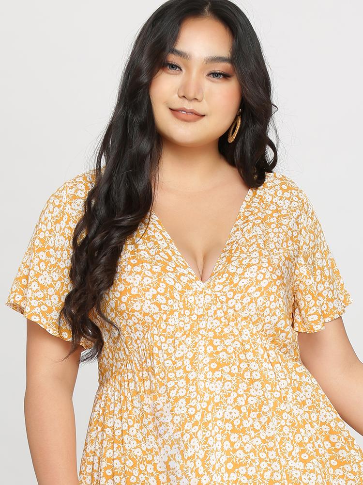 Bloom Dress - Ditsy Floral V-Neck Dress