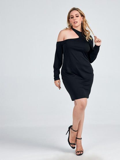 Solid Color Cut Out Dress