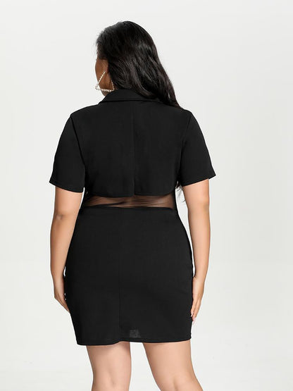 See Through Zipper Dress