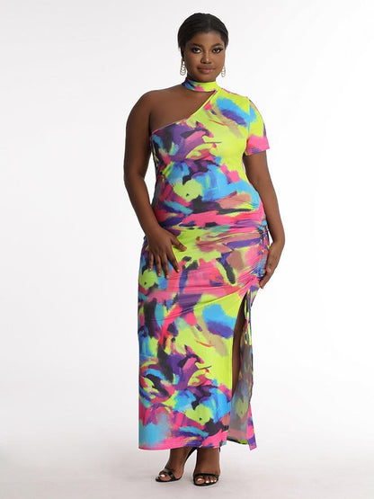 Cut Out Tie Dye Dress