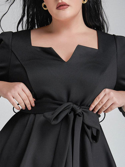 Solid Irregular Neckline Tie Top